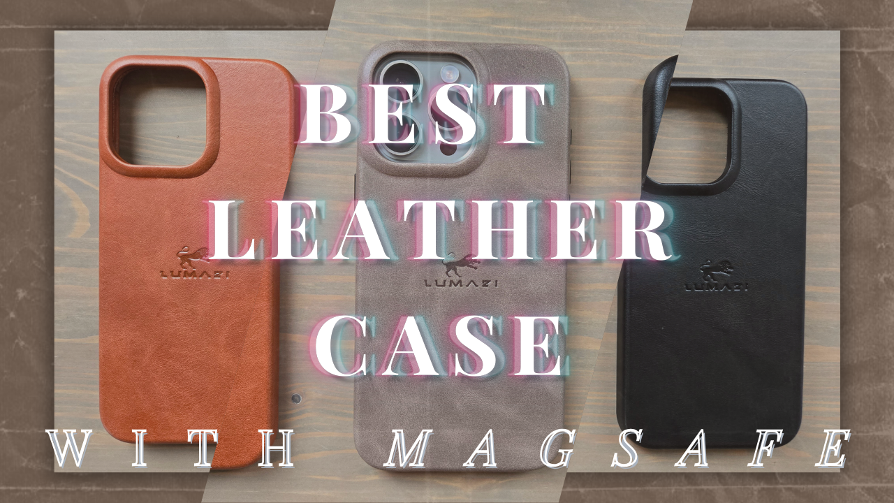 Esthetech YouTube review of LUMAZI handmade, full grain leather iPhone cases, wallets, cardholders with MagSafe.
