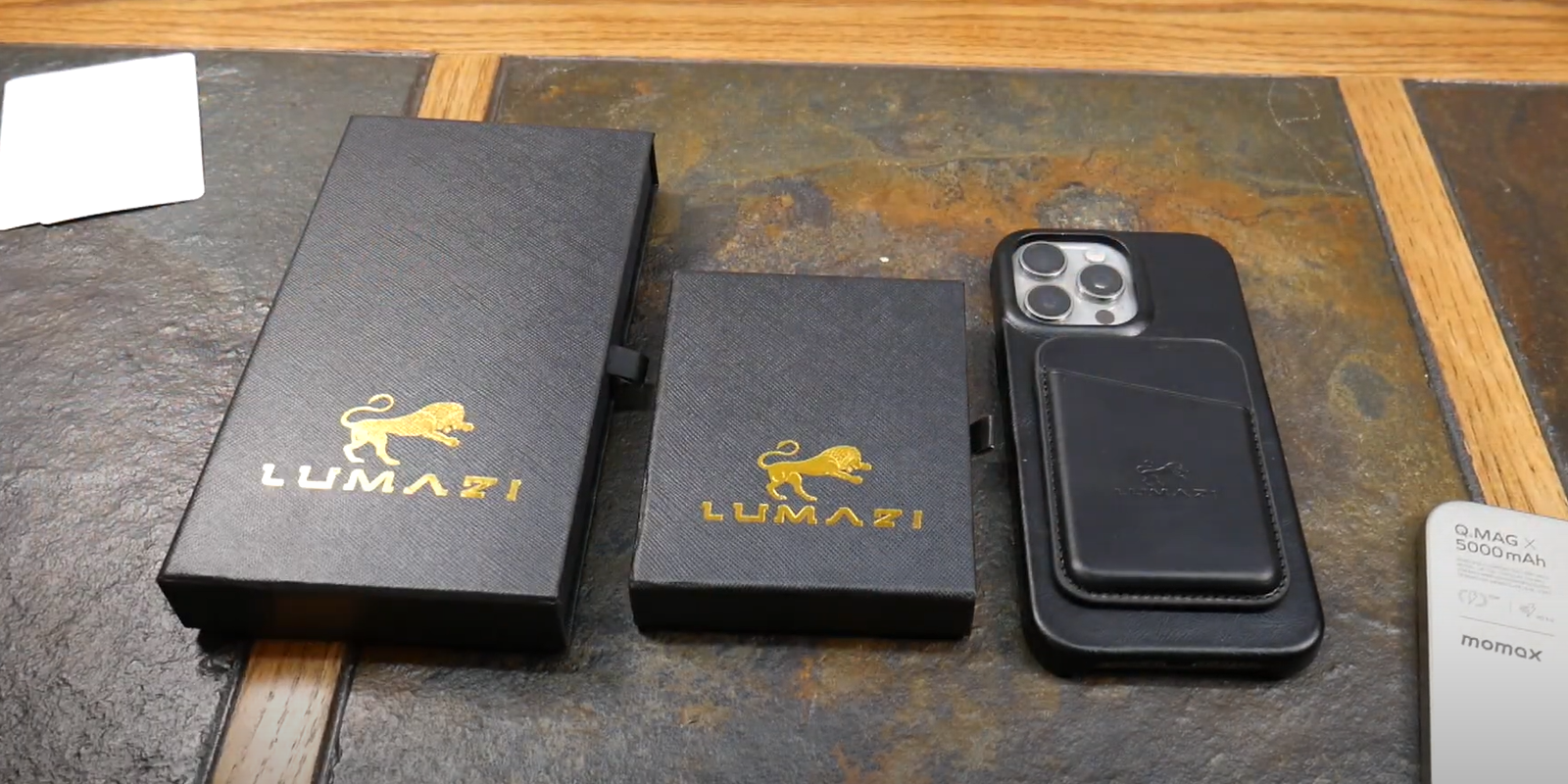 Mardee Thompson YouTube review of the LUMAZI Midnight black handmade, full-grain leather iPhone case with MagSafe.