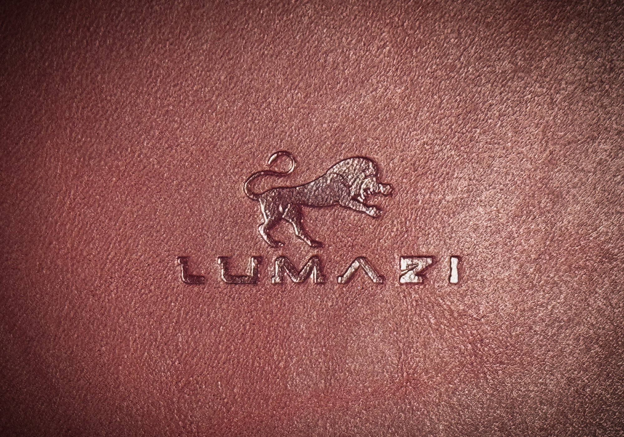 LUMAZI Pomegranate red burgundy handmade, full-grain leather iPhone case