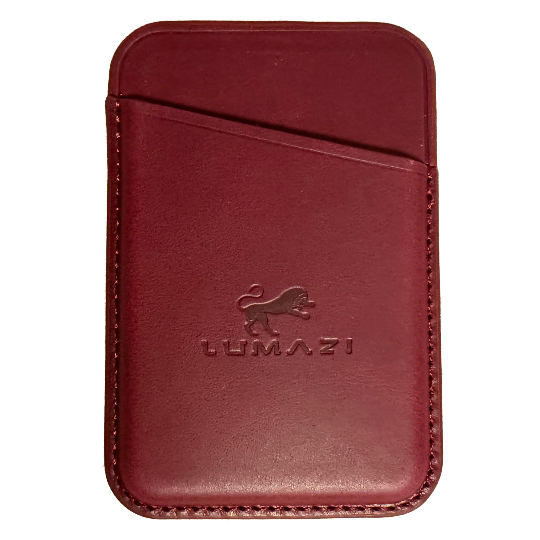LUMAZI Pomegranate red burgundy maroon cover iPhone wallet card holder