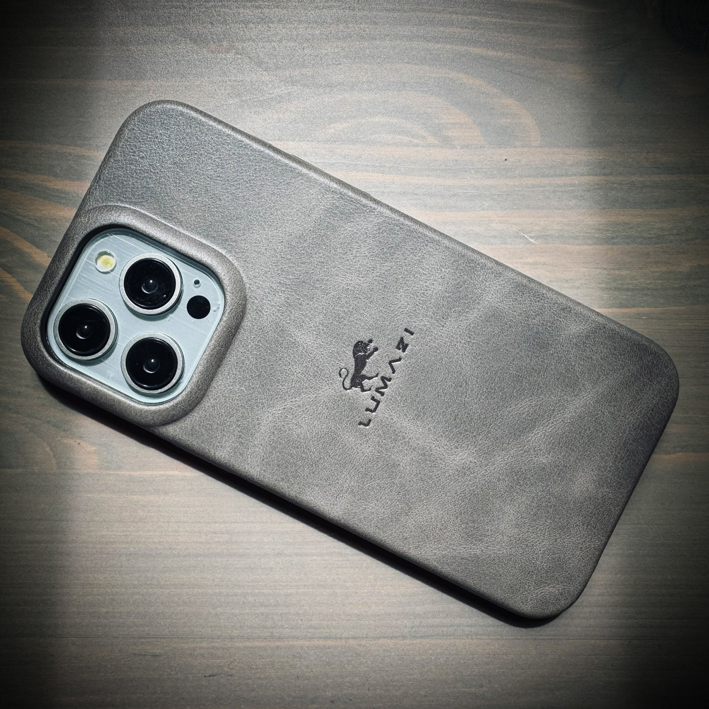 premium full grain leather case cover iphone LUMAZI magsafe Samsung Galaxy taupe grey