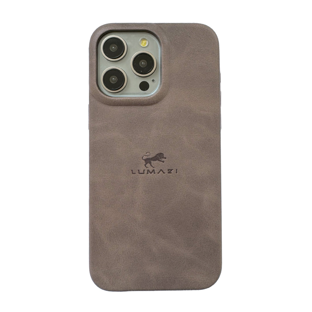 leather case cover full grain premium iphone 15 pro max taupe tan magsafe grey