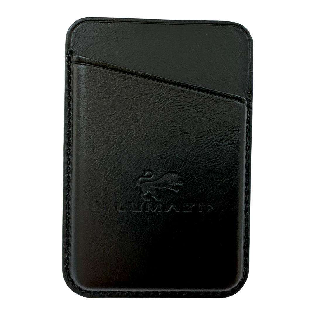 black leather magsafe wallet card holder full grain premium