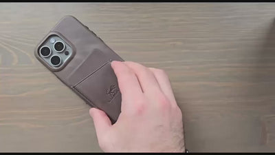 LUMAZI MagSafe Leather wallet full grain