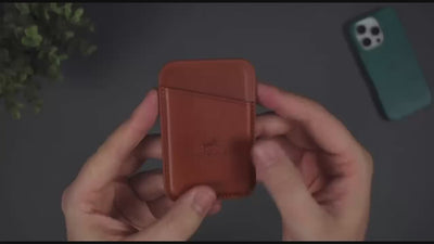 LUMAZI MagSafe Leather wallet full grain