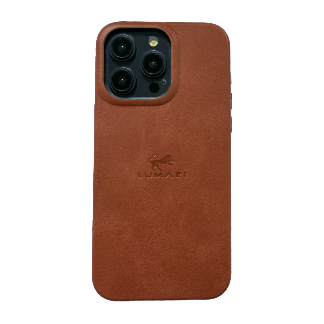 leather case cover Apple iphone premium full grain tan saddle brown sienna magsafe Samsung Galaxy