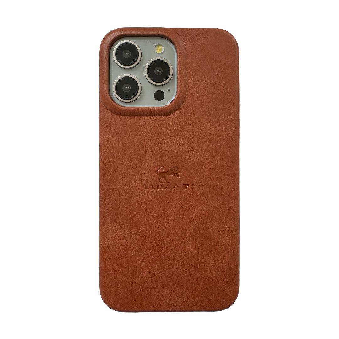 leather case cover Apple iphone premium full grain tan saddle brown sienna magsafe Samsung Galaxy